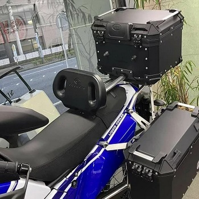 トップケース アルミ Q1 45L アジャスタブルバックレスト付き シルバー