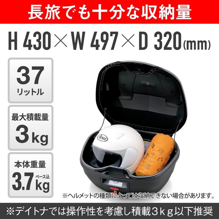 GIVI B37NT BLADE TECH未塗装ブラック B37NT BLADE TECH未塗装ブラック 37L｜リアボックス・トップ