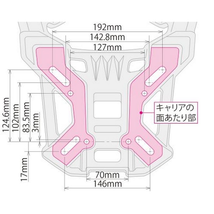 リアキャリア (マットブラック塗装) ADV160(KF54-1000001～)｜キャリア