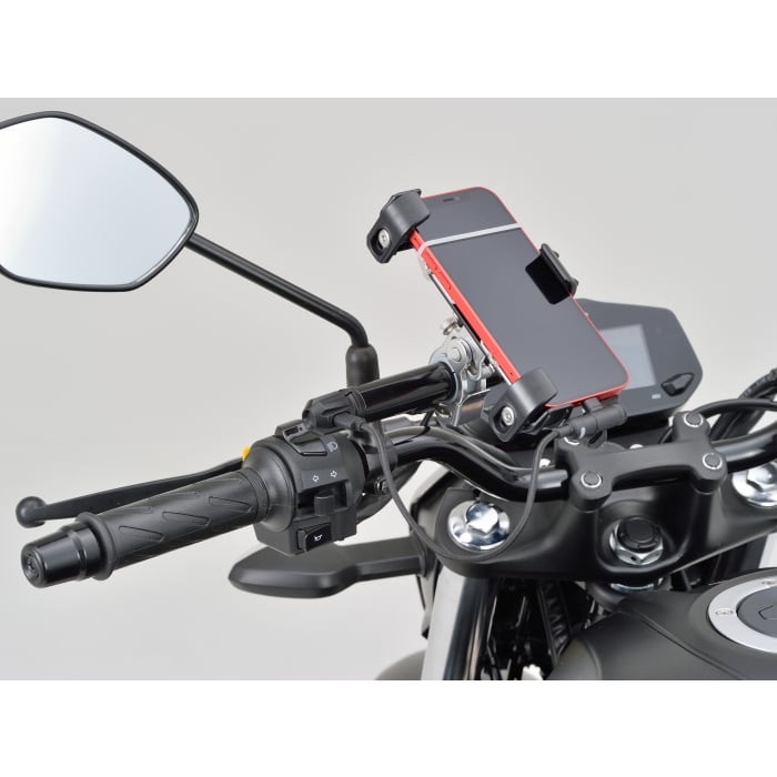 マルチバーUSB電源 Type-C ミラークランプタイプ｜スマホホルダー