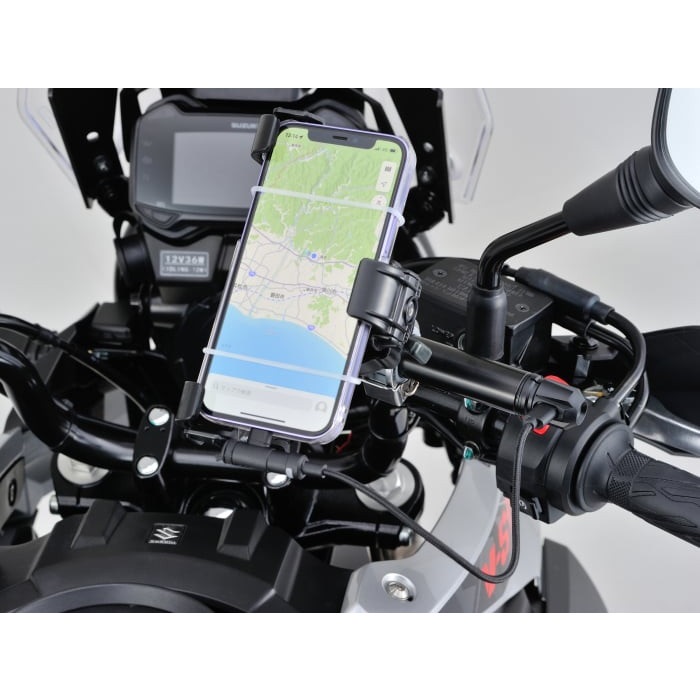 マルチバーUSB電源 Type-C ミラークランプタイプ｜スマホホルダー