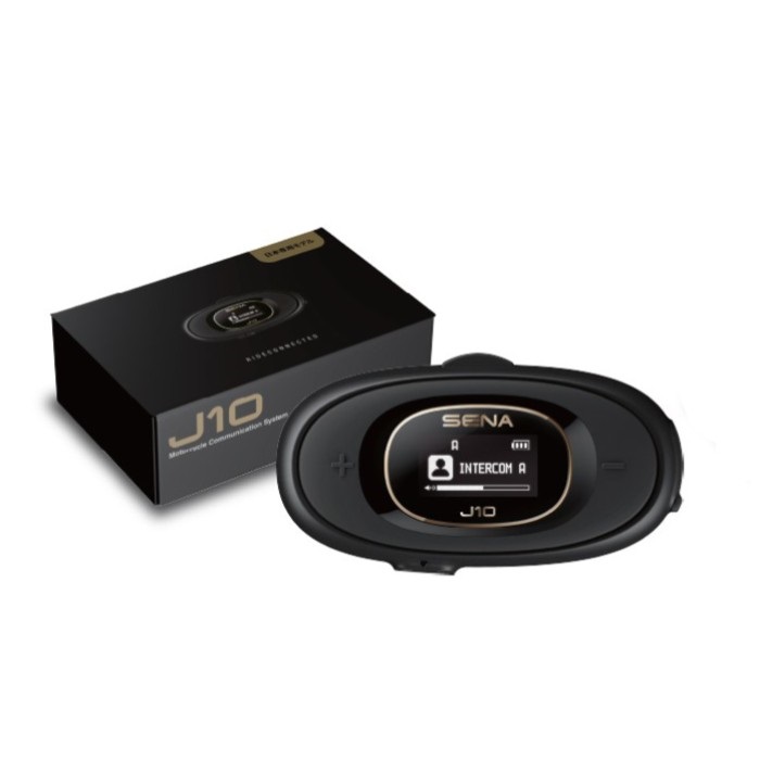 J10 バイク用 Bluetooth インターコム シングルパック Black｜インカム