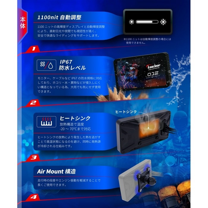 KDR-D12 スマートライドディスプレイ5.5インチ ドラレコ無