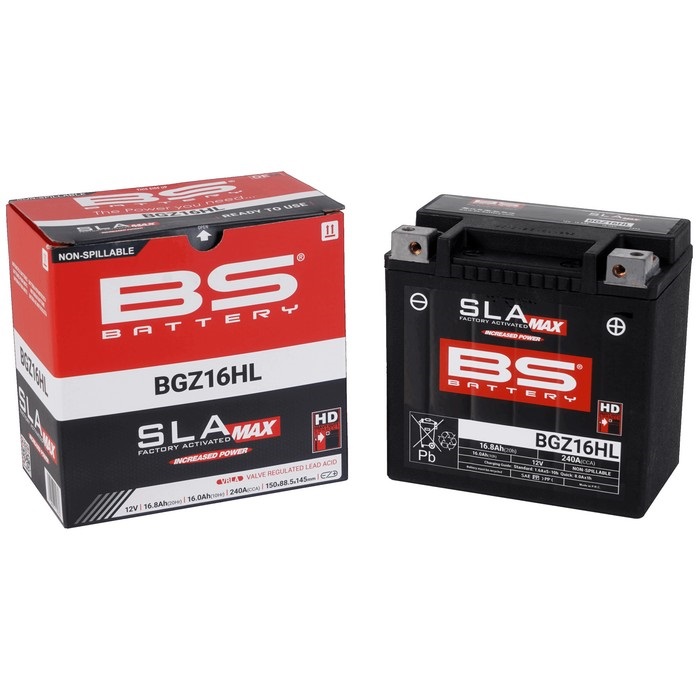 BSバッテリー】BGZ16HL/バッテリー/ハーレー用/AGM/沖縄、離島不可