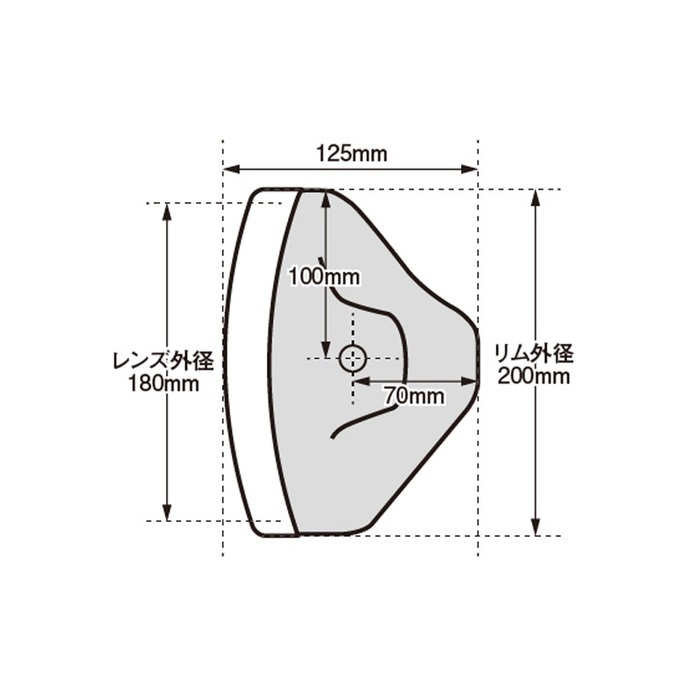 ヘッドライトリム＆ケースセット メッキヘッドライトケース 8mm汎用
