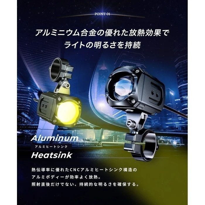 KDR-K11-W15 Cyber LED プロジェクター ライト 15Wx15W 車検対応