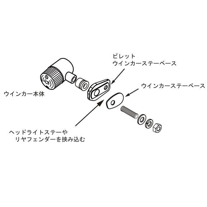 ビレットウインカーステーベース ウインカーキット用Z900RS(2018