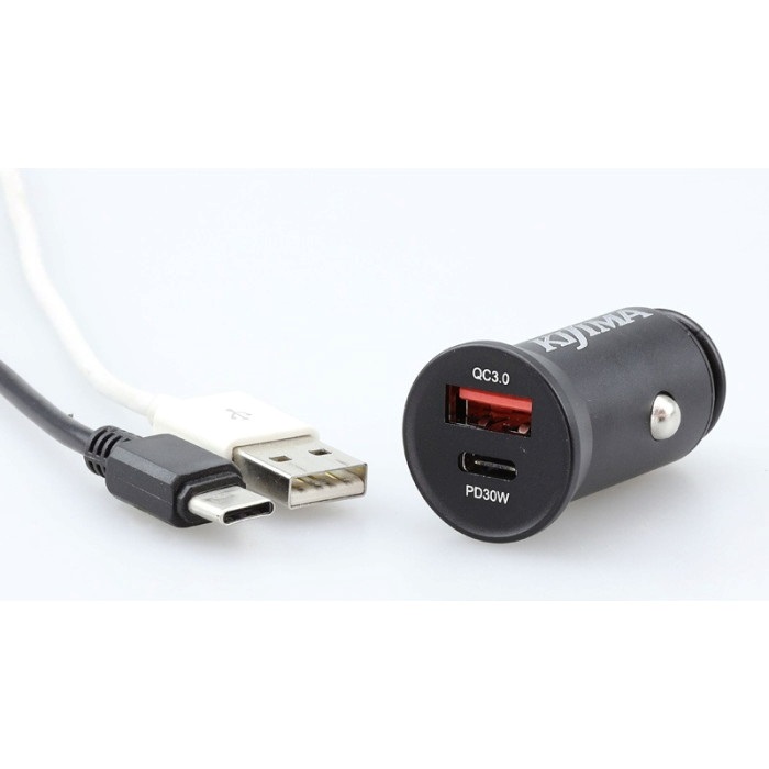 USB変換アダプタ― シガーソケット→USB TYPE-C＆TYPE-A｜USB電源