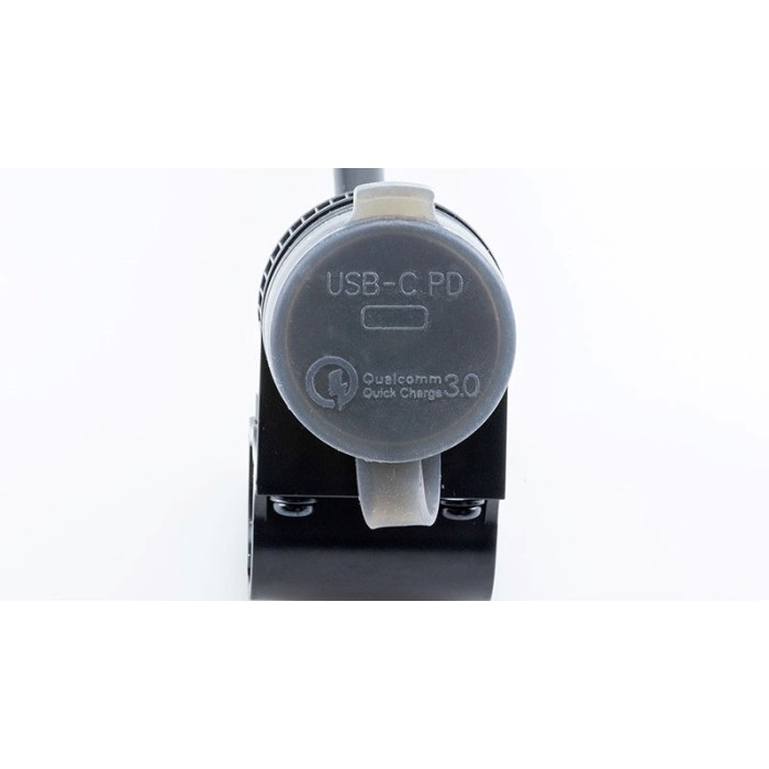 USBポートキット USB タイプA＆タイプC ハンドルクランプ QC/PD3.0