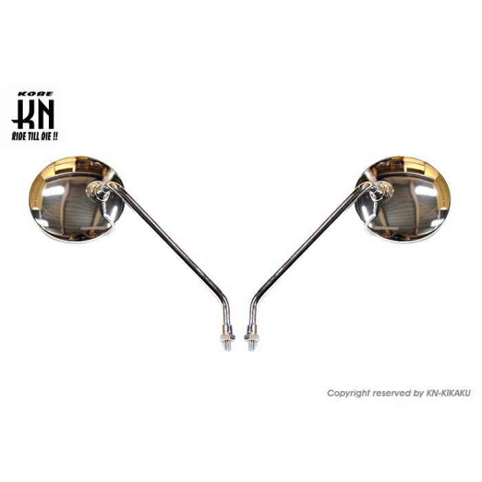 メッキバックミラー 左右正ネジ8mm【左右セット】｜ミラー｜の通販なら