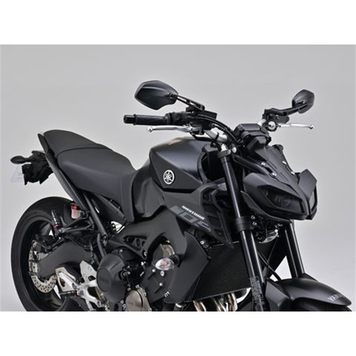 98916 パラレルミラー ヘキサゴン M10 ブラストブラック 右用