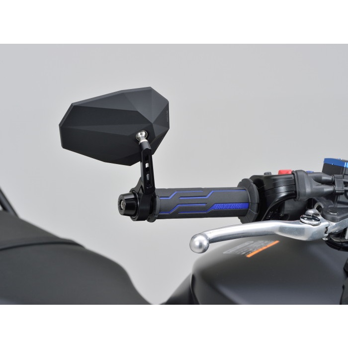 HIGHSIDER バーエンドミラー ステルス X5 マットブラック アダプター