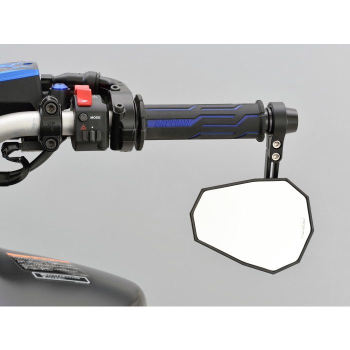 HIGHSIDER バーエンドミラー ステルス X5 マットブラック アダプター