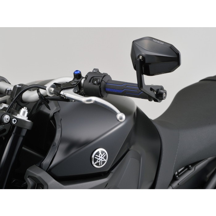 Highsider バーエンドミラー　アダプター付き　２本セット HIGHSIDER バーエンドミラー ウェーブ ブラック 左右セット アダプター