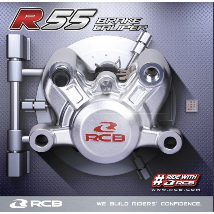 RCB 2POT ブレーキキャリパー R55 SERIES【84mmピッチ】｜ブレーキ
