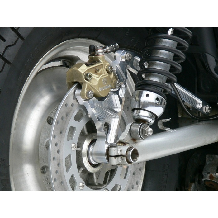 vmax1200 リアブレーキ　ブレンボブレーキキャリパー ホース付き リアキャリパーサポート ブレンボ2P/カニ用 V-MAX1200｜キャリパー