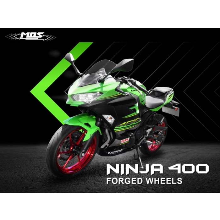 MOS 鍛造アルミホイール前後セット 【NINJA400/Z400/NINJA250/Z250 