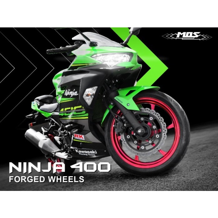 MOS 鍛造アルミホイール前後セット 【NINJA400/Z400/NINJA250/Z250 