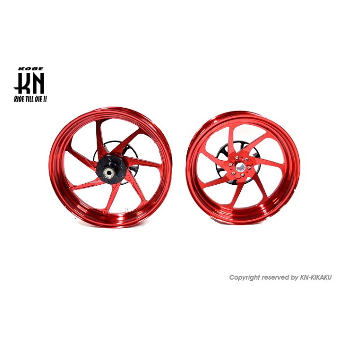 MOS 鍛造アルミホイール前後セット 【XMAX250/300】マットレッド【XF-7