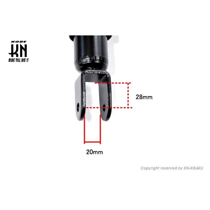 YSS DTG 強化リアショック 330mm 【リード125/JF45】レッド｜リア