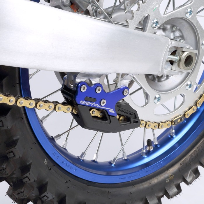 グランブルー デッキパーツ チェーンガイド ブルー YZ250F 24-｜スイングアーム・スイング