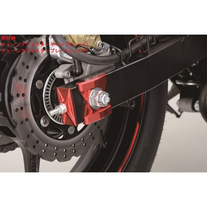 在庫限り】 チェーンアジャスターキャップNINJA250/R(2008-2024