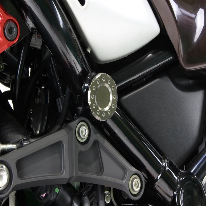 ふらさん専用 POSH Z900RS フレームキャップ センター TITAN｜フレーム周辺