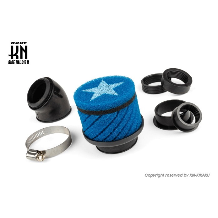 STAGE6 汎用エアフィルター大（レッド/ブラック） [シグナスX・BW'S125] SE44J SEA5J エアクリーナー ファンネル | KN企画 STAGE6 汎用エアフィルター大 赤 [55⁄49⁄45⁄42⁄35⁄28