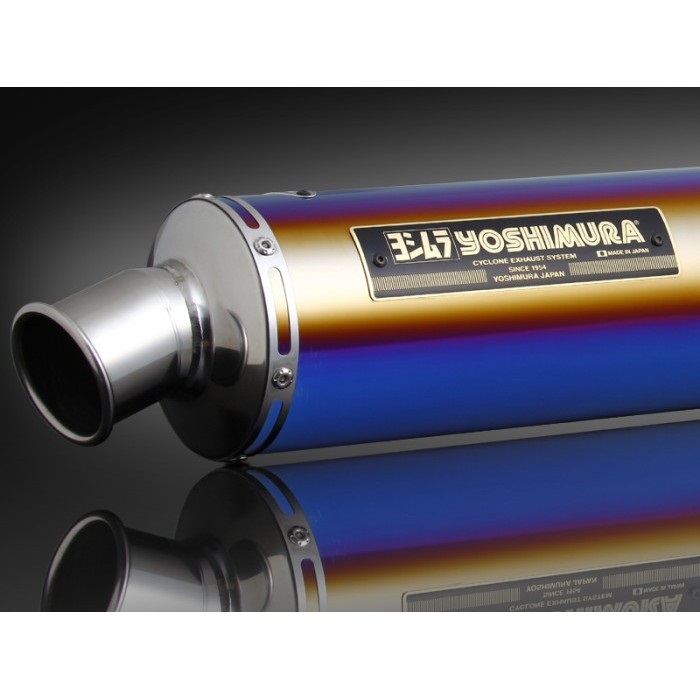 チタン機械曲サイクロン フルエキゾーストマフラー SR400 85-02｜フル