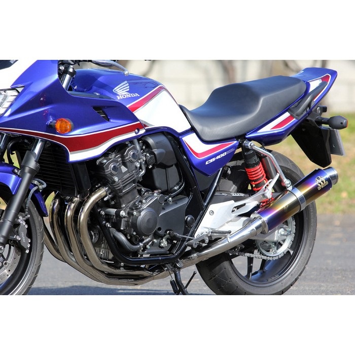 PURESPORT TwoTail フルエキゾーストマフラー TitanBlue CB400SB