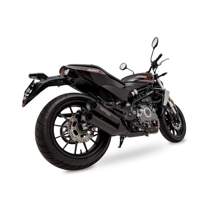 スリップオンマフラー CROSS TWIN ブラック X350 23-｜スリップオン