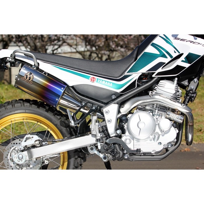 新品　ヤマハ スリップオンマフラー異形サイレンサーブルーセロー250 楽天市場】ヤマハ セロー250 全型式対応 スリップオンマフラー