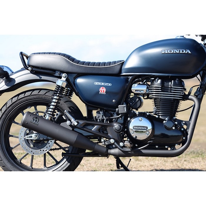 レボリューション　レブスピードGS 15ポンド　プラグ済 POWERBOX スリップオンマフラー ブラックエディション GB350 23
