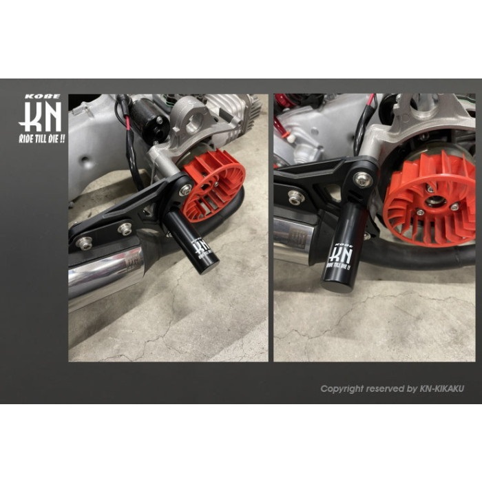 デュアルカラーマフラープロテクター【マットブラック/ブルー】タイプ2