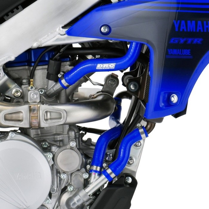ふかまる　YZ250F　DRC　ラジエーターホース　チェーンガイドセット ラジエターホースキット ブルー YZ250F 24-25｜ラジエター