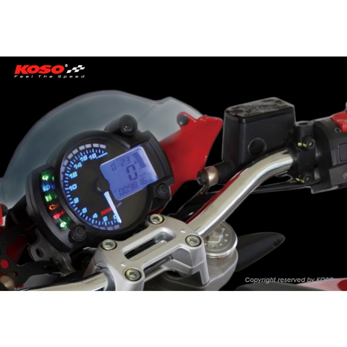 KOSO RX2Nプラス LCDマルチメーター バックライト8色 【0-20000rpm