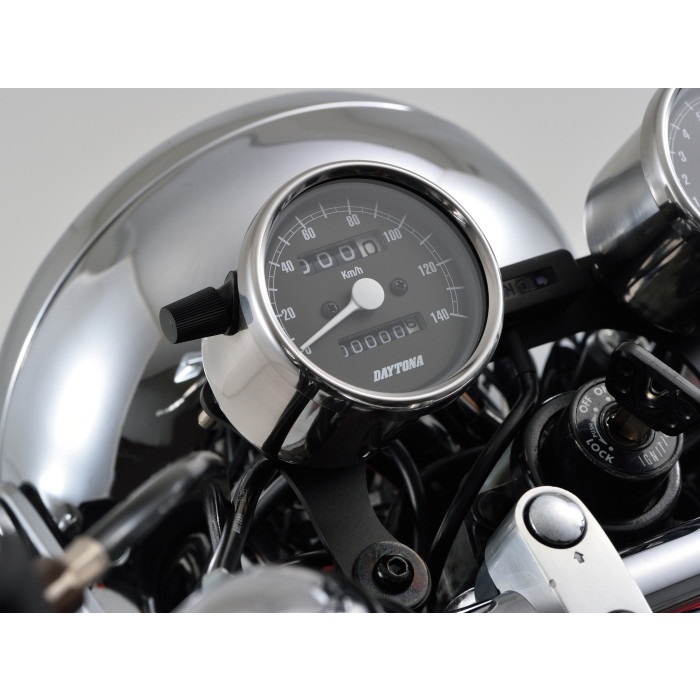 機械式スピードメーター Φ60 ホワイトLED照明 140km / h ステンレス