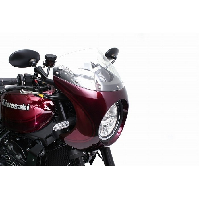 kawasaki バイク用 ビキニカウル レッド ブラック ビキニカウル FRP製 黒ゲルコート仕上げ Z900RS 18-25｜ビキニカウル