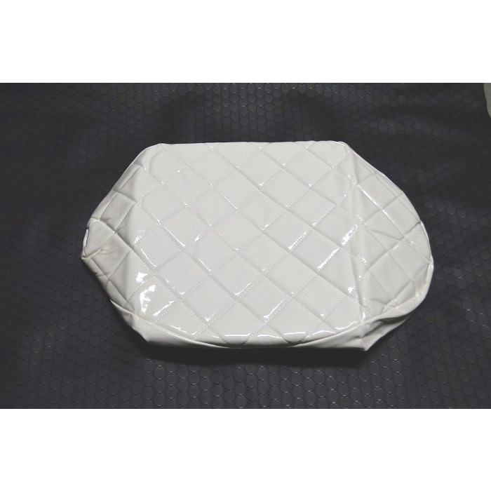 ライブディオ系 シートカバー【ホワイトエナメル/ゴムなし】張替え