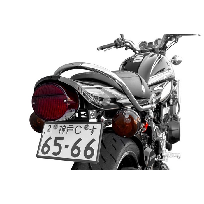 PMC ARCHI Z900RS/CAFE ロングテールカウル用 タンデムバー ARCHI ロングテールカウル用タンデムグラブバー メッキ Z900RS