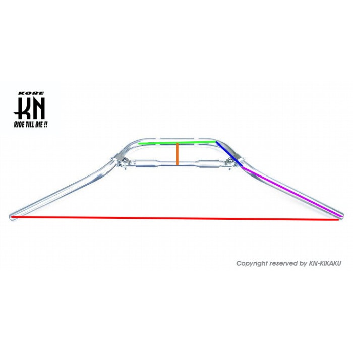 汎用アルミハンドルバー【22.2mm/ミドルタイプ】ハンドルブレス