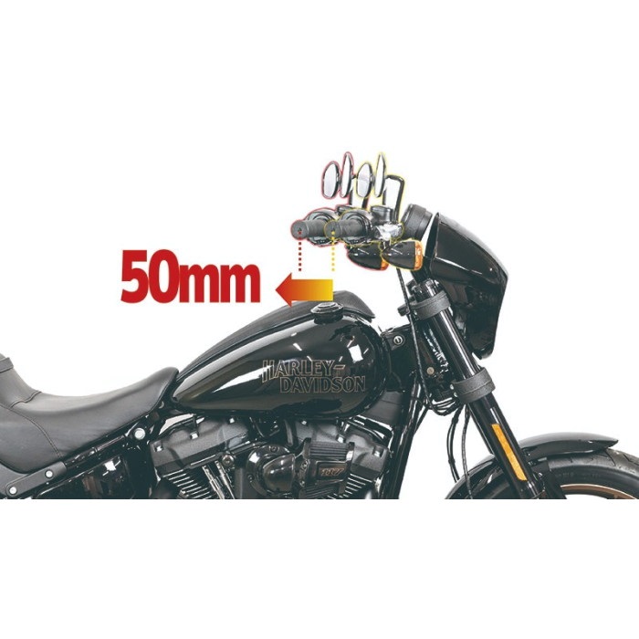 フィフティーバーハンドル ブラック ローライダーS/ST｜バーハンドル