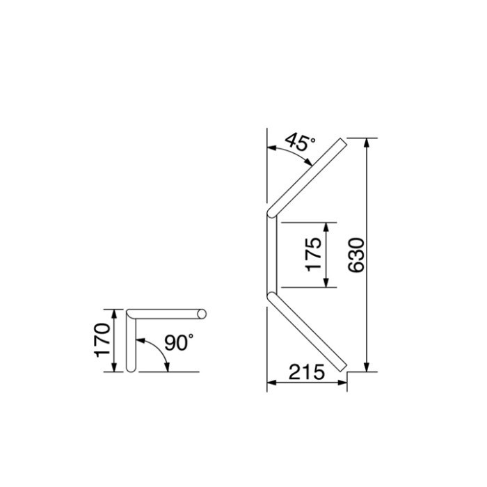 170ロボット1型 ハンドル 【汎用】｜バーハンドル｜の通販なら