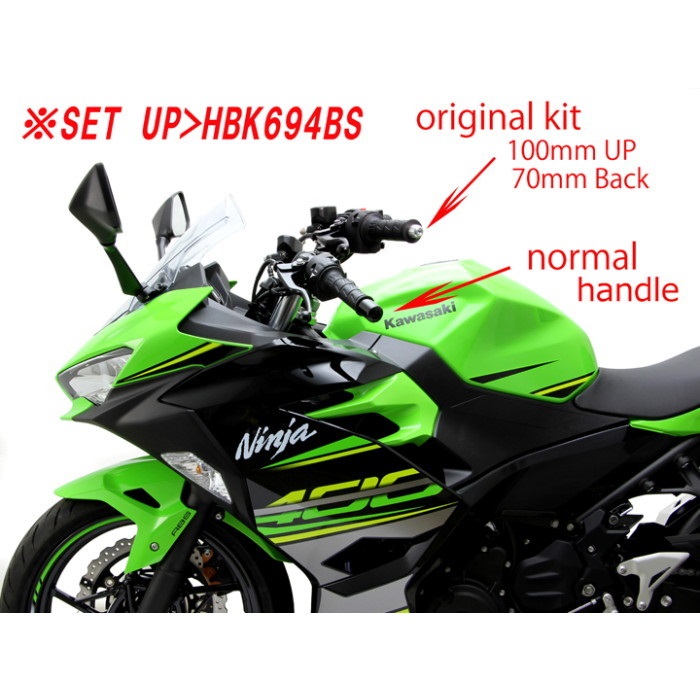♡10♡CB400T CB250T バブ BMコンチ3型 バーハンドルキット Ninja400 18-24｜ハンドル
