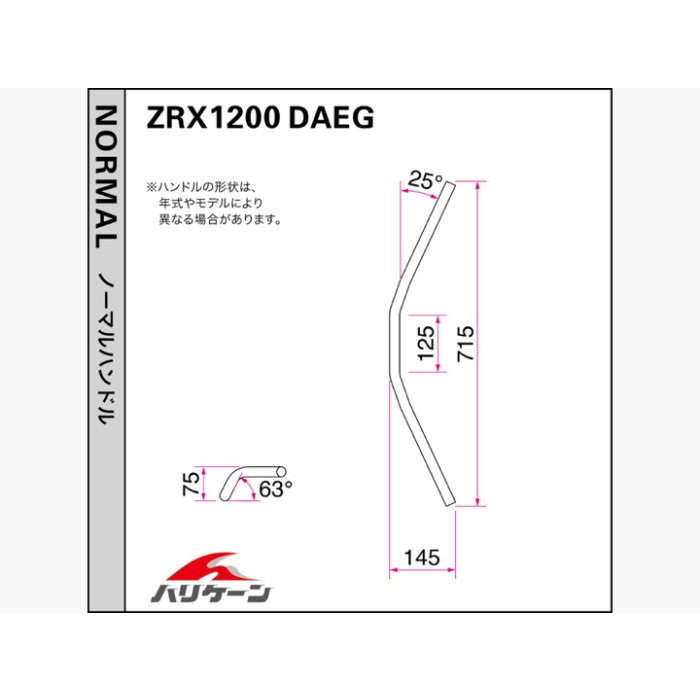 POLICE 5型 ハンドルセット ZRX1200 DAEG 09-16｜ハンドルキット｜の