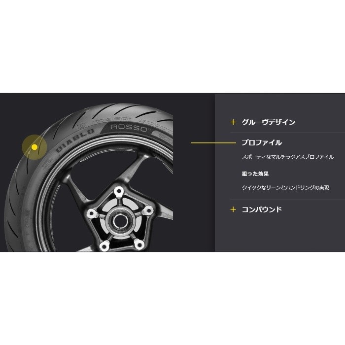 DIABLO ROSSO SCOOTER リア：150/70-14 M/C 66S TL (ディアブロ ロッソ
