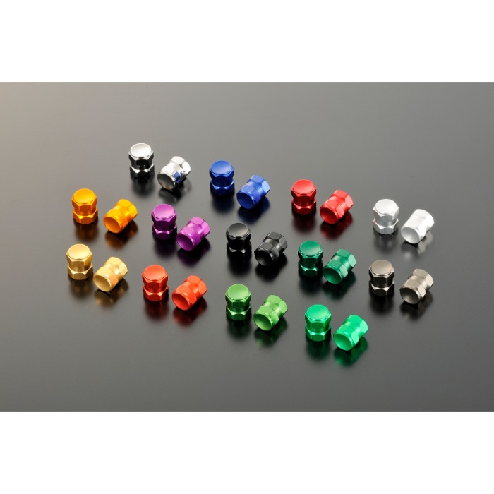 HEX2 エア-バルブキャップBLACK｜エアバルブキャップ・リム